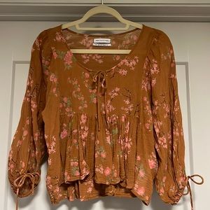 Urban Outfitters Gauzy Floral Top
